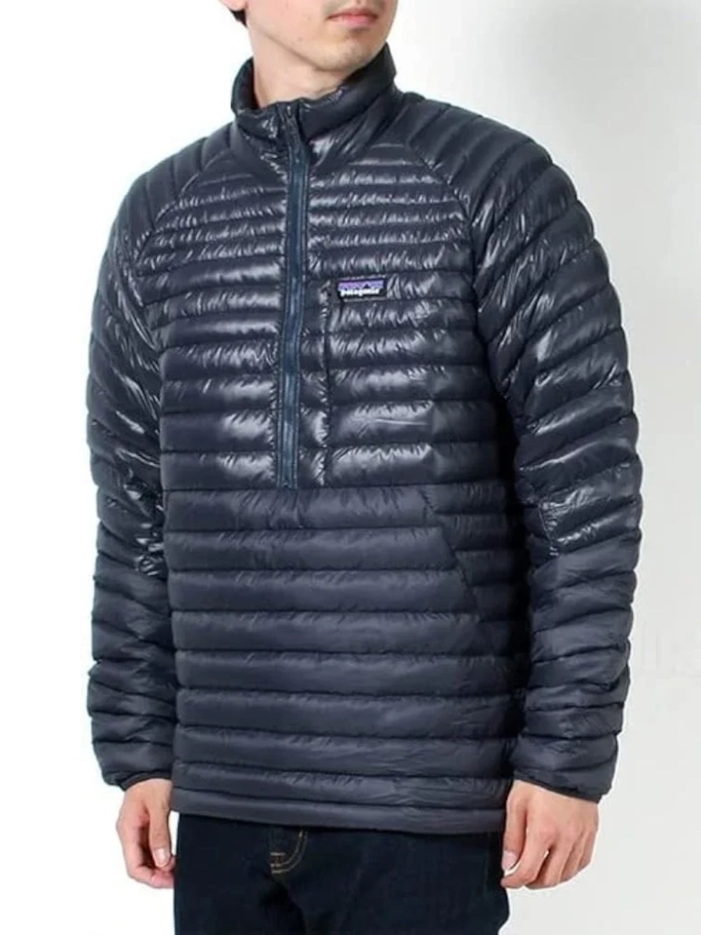 AlpLight Jacket Men's XL Smolder Blue Down‎ Netplus Half Zip Pullover